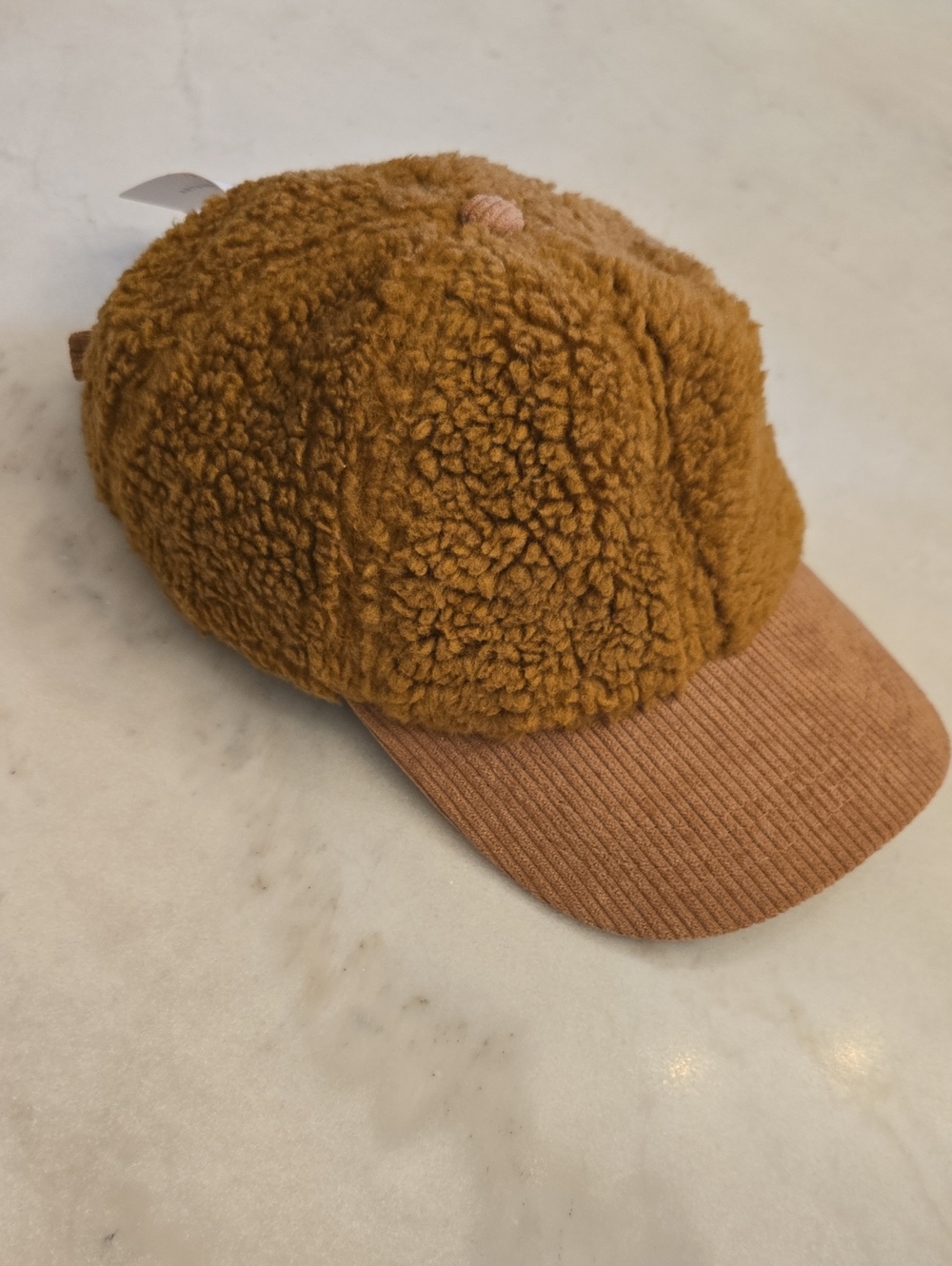 NWT Anthropologie Teddy Sherpa Corduroy Cap - Picture 2 of 7